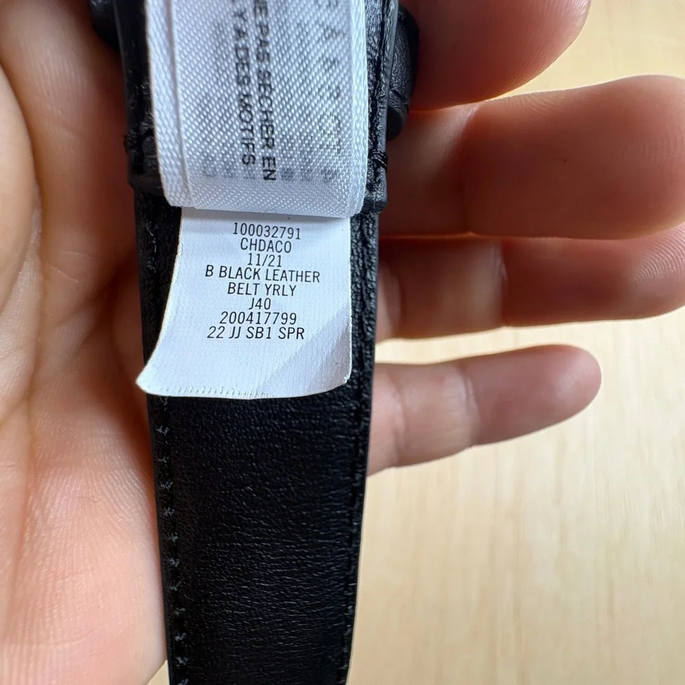 Janie and Jack Boys Black Leather Belt Size 4 to 5 Genuine Leather 100032791